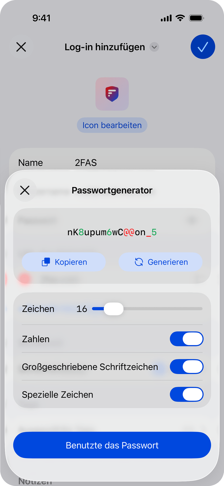 2FAS Pass App – Entschlüsselungskit