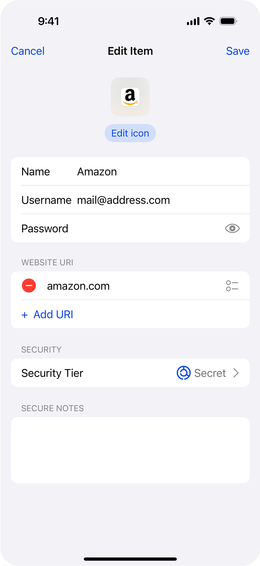2FAS Pass App - New password