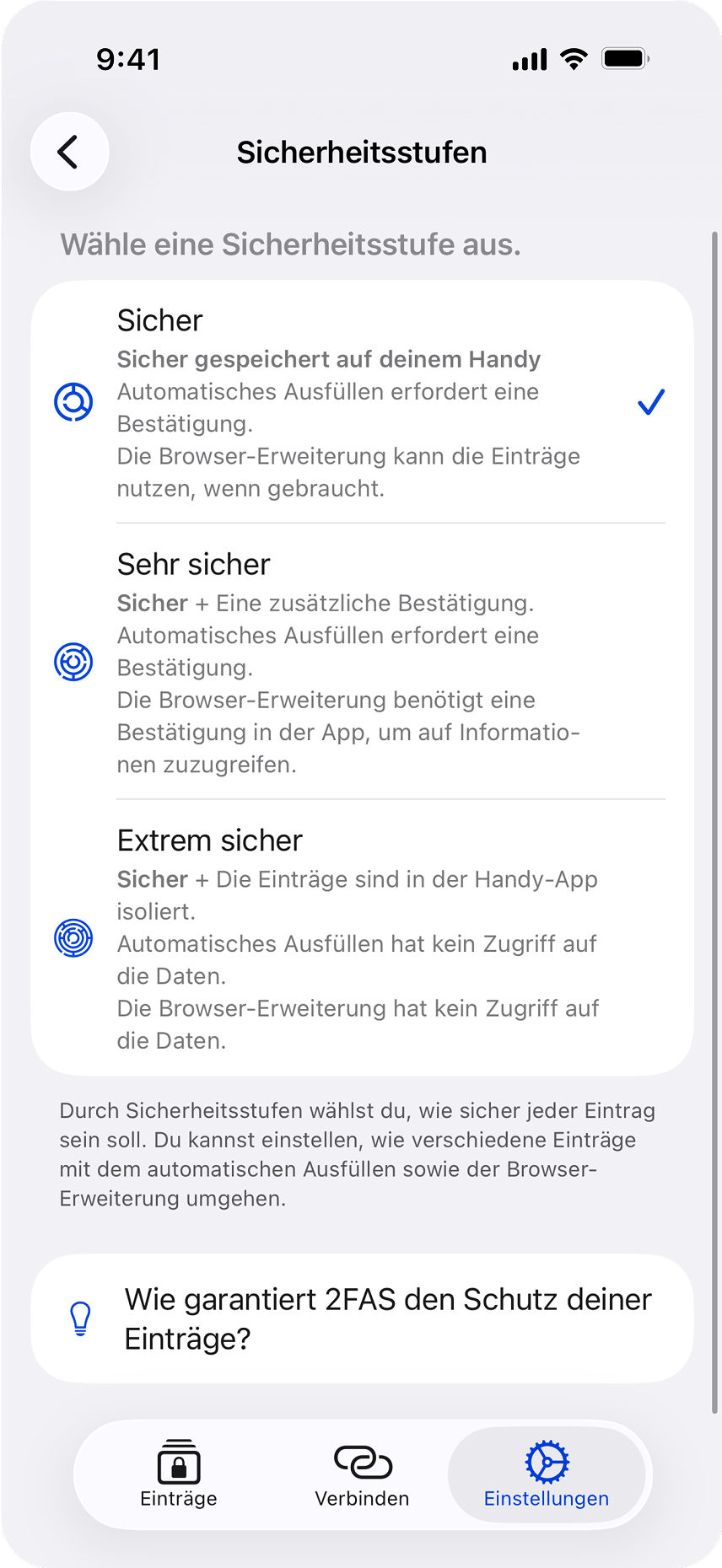 2FAS Pass App – Verbinden