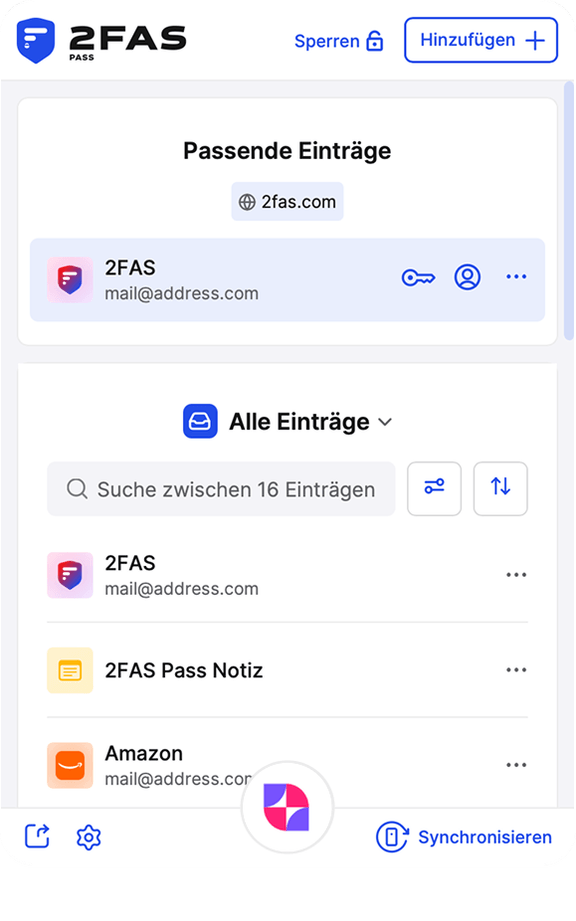 2FAS Pass Browser-Erweiterung