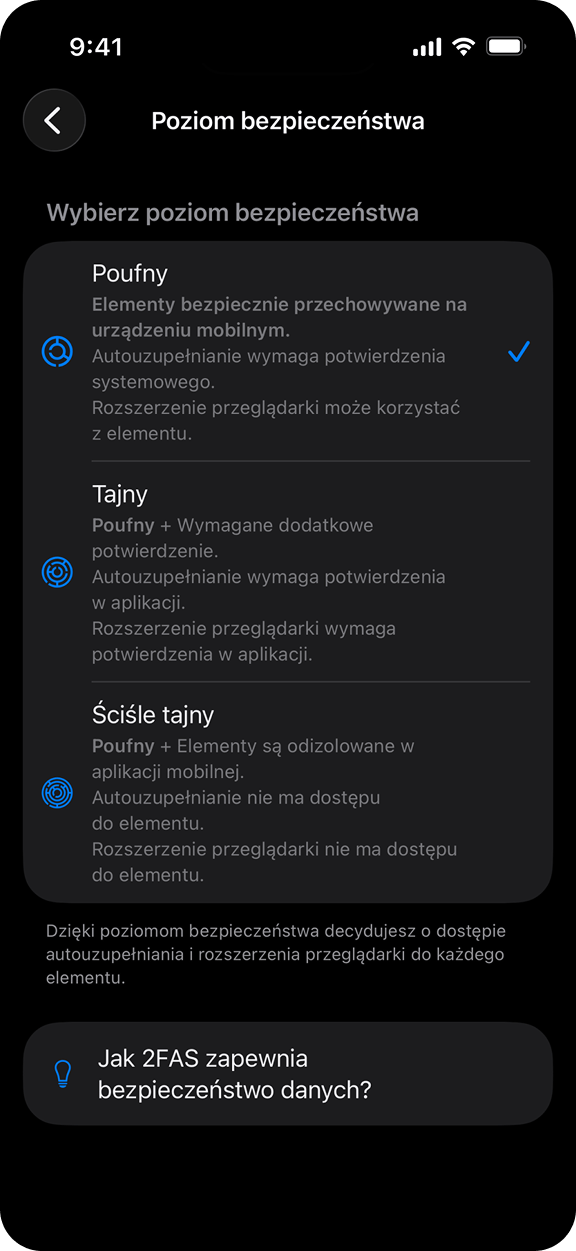 3 poziomy bezpieczeństwa