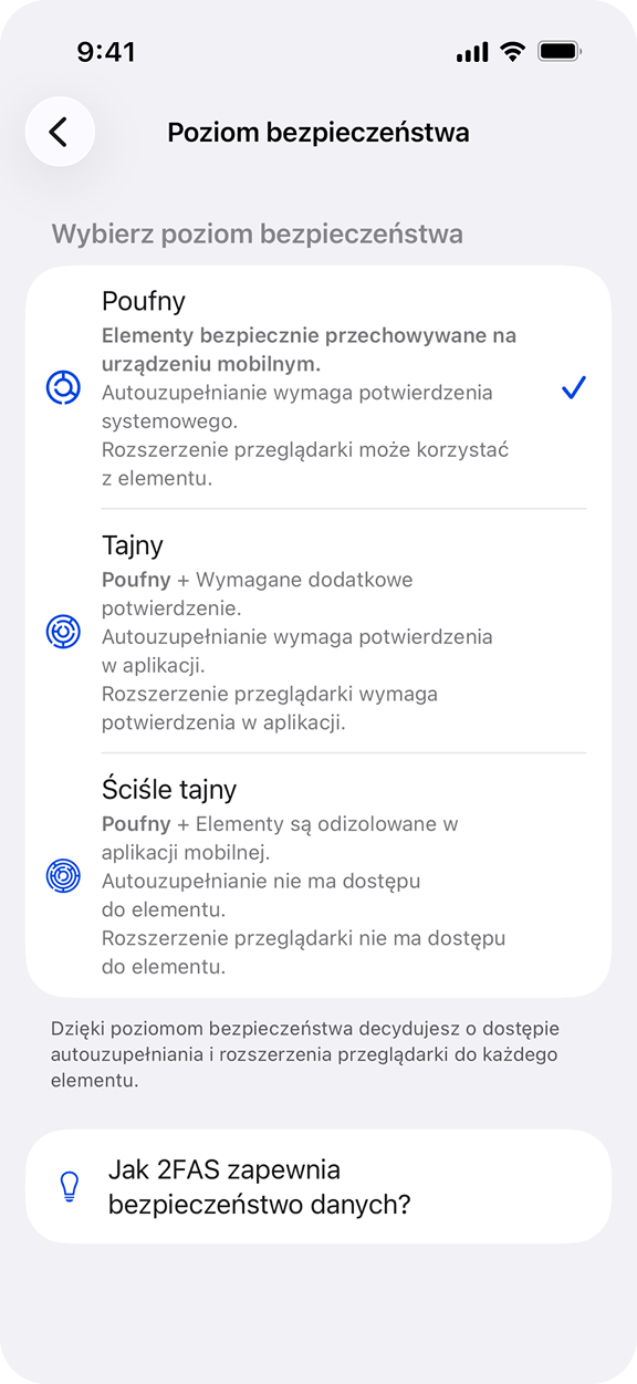 3 poziomy bezpieczeństwa