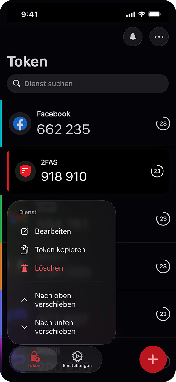 Token-Anpassung